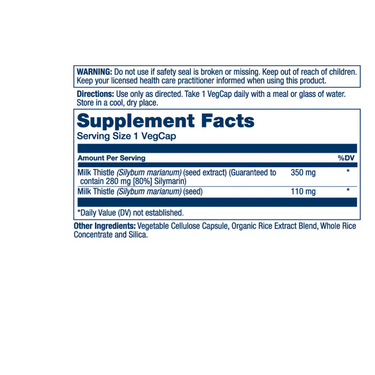 Milk Thistle Seed Extract 350mg